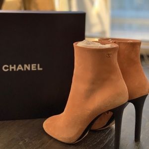 Chanel Suede Calfskin Short Boots